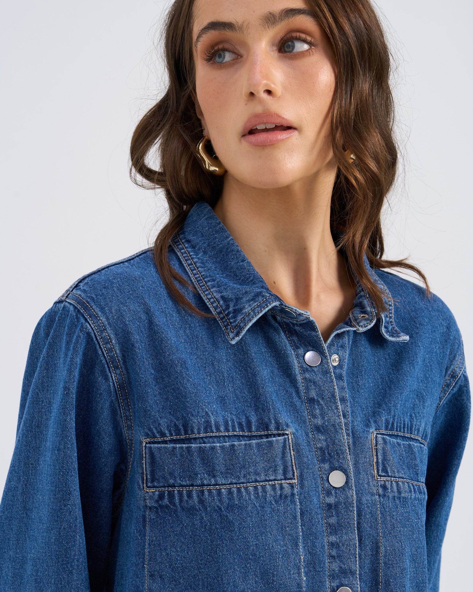 VMTOLKE DENIM SHIRT DRESS